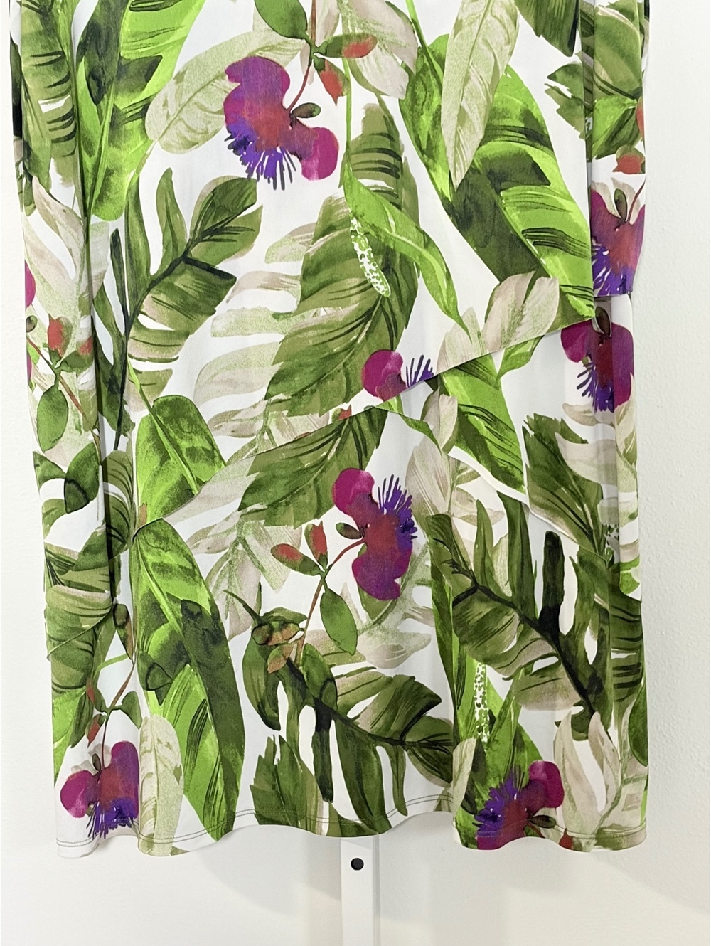 Susan Graver Women's Sleeveless size XL Tropical Leaf Print Dress Size XL - Picture 3 of 12